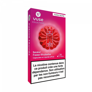Vuse – Saveur Fraise Rhubarbe – 2 Capsules ePod – 6 mg/ml 🍓🌿