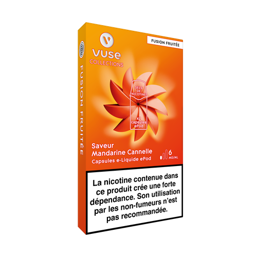 Vuse – Saveur Mandarine Cannelle – 2 Capsules ePod – 6 mg/ml 🍊✨