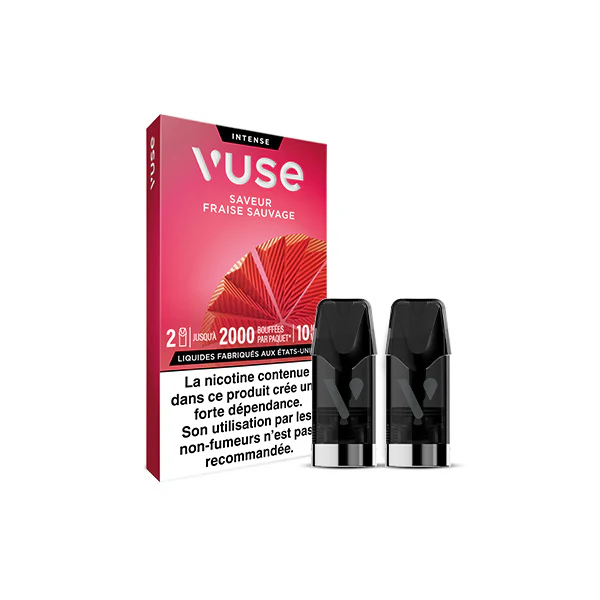 Vuse Intense – Saveur Fraise Sauvage – 2 Capsules ePod – 10 mg/ml 🍓🔥