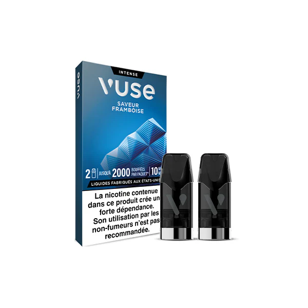 Vuse Intense – Saveur Framboise – 2 Capsules ePod – 10 mg/ml 💙🍇