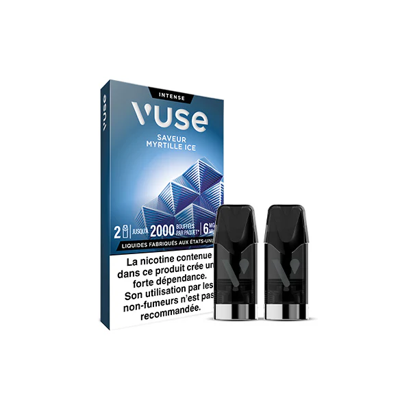 Vuse Intense – Saveur Myrtille Ice – 2 Capsules ePod – 6 mg/ml 🫐❄️