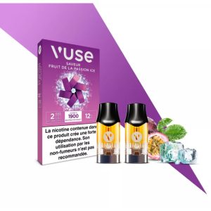 Vuse Originals – Saveur Fruit de la Passion Ice – 2 Capsules ePod – 12 mg/ml 🟣🥭
