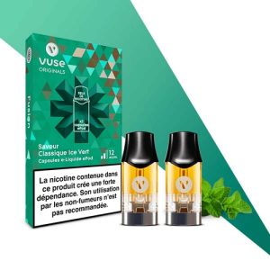 Capsules Vuse ePod – Classique Ice Vert 12 mg (x2) 🌿❄️